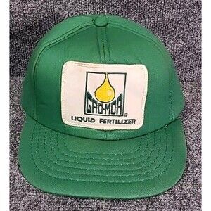 Vintage Puffy Print Gro Mor Farm Trucker Hat Snapback Cap